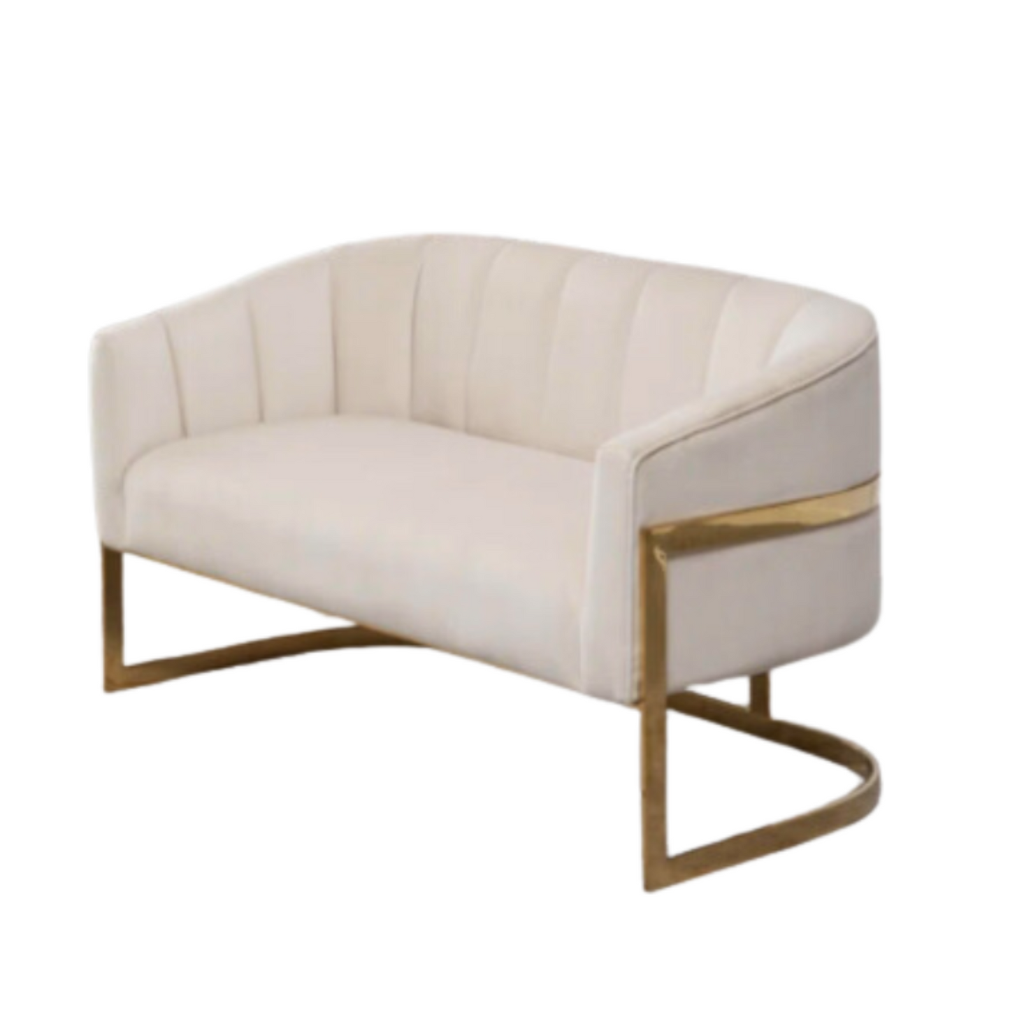 Modern velvet loveseat enhancing elegance at a wedding reception at Magnolia Venue in the Smoky Mountains.