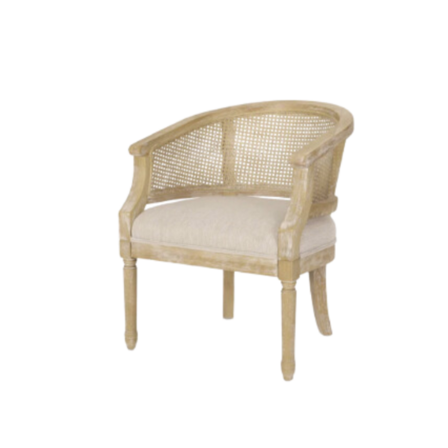 Modern farmhouse accent chair set up for wedding decor at Magnolia Venue in Pigeon Forge.