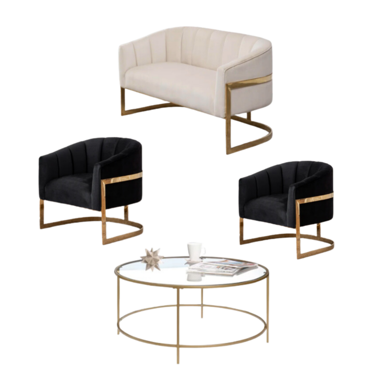 Modern velvet lounge set adding elegance to a wedding reception at Magnolia Venue in the Smoky Mountains.