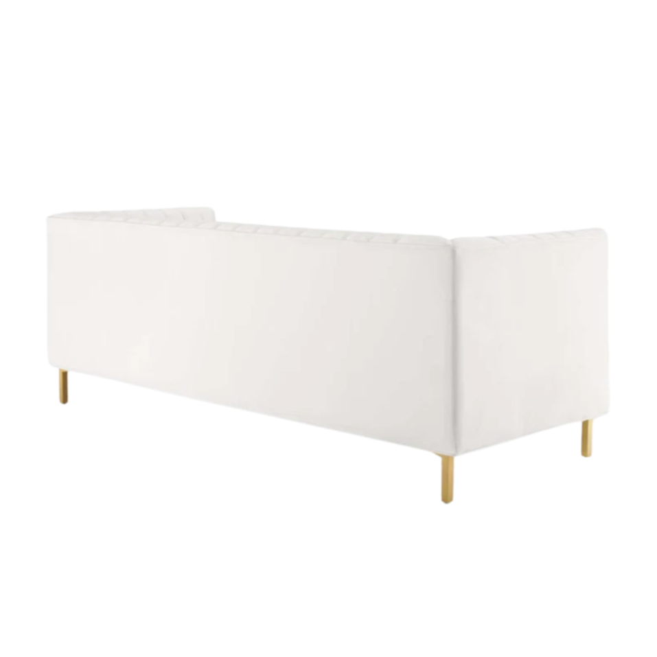 White Velvet Sofa