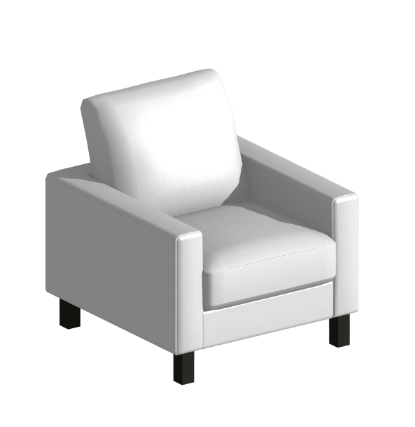 A contemporary leather chair with a modern look.