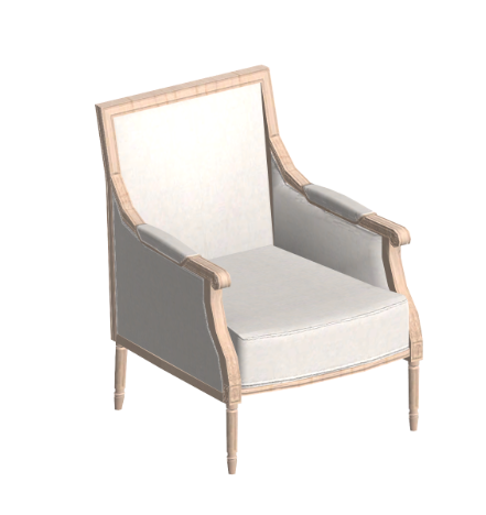 An elegant chair with a romantic touch.