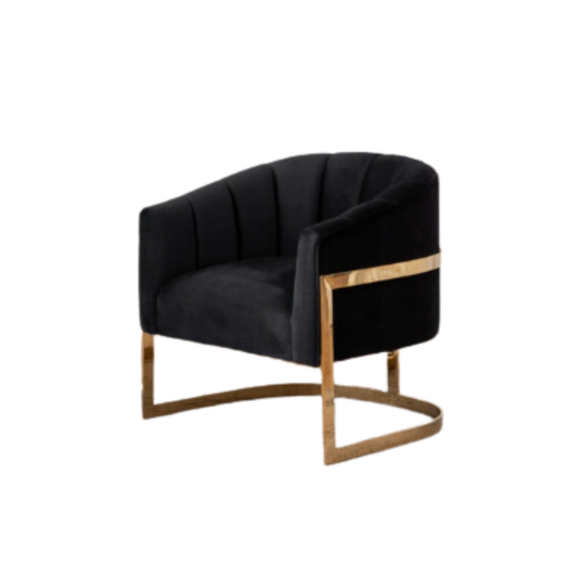 Modern Velvet Accent Chair - Main Image