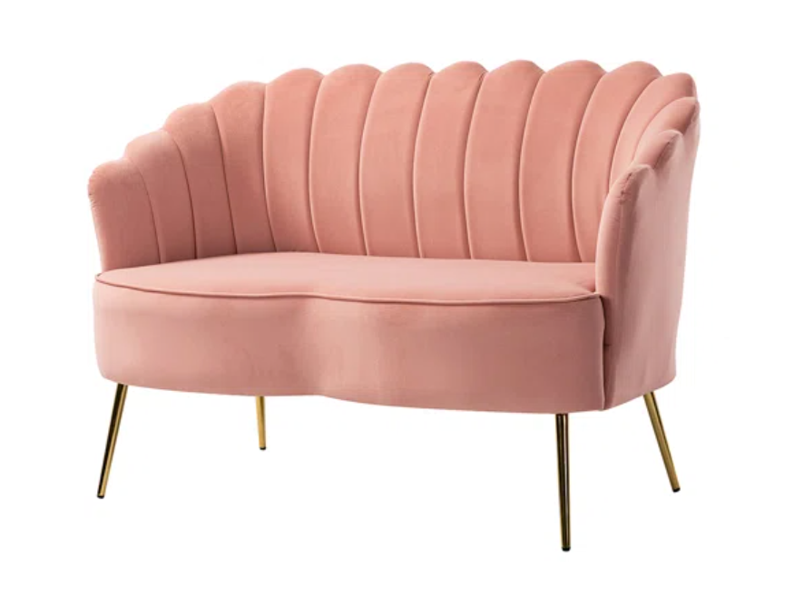 Pink Velvet Loveseat for Weddings | Magnolia Venue Pigeon Forge – The ...